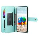 For Google Pixel 9 / 9 Pro Nine Card-slot Zipper Wallet Bag Leather Phone Case(Mint Green) - 3