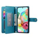 For Google Pixel 9a Nine Card-slot Zipper Wallet Bag Leather Phone Case(Blue) - 3