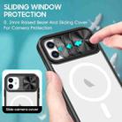 For iPhone 11 Clear Acrylic + PC + TPU MagSafe Lens Sliding Cover Full Coverage Phone Case(Black) - 3