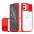 For iPhone 12 Clear Acrylic + PC + TPU MagSafe Lens Sliding Cover Full Coverage Phone Case(The Chinese Red) - 1