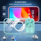 For  iPhone 12 Pro Max Clear Acrylic + PC + TPU MagSafe Lens Sliding Cover Full Coverage Phone Case(Blue+Pink) - 2