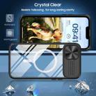 For iPhone 14 / 13 Clear Acrylic + PC + TPU MagSafe Lens Sliding Cover Full Coverage Phone Case(Black) - 2