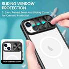 For iPhone 14 / 13 Clear Acrylic + PC + TPU MagSafe Lens Sliding Cover Full Coverage Phone Case(Black) - 3