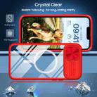 For iPhone 14 / 13 Clear Acrylic + PC + TPU MagSafe Lens Sliding Cover Full Coverage Phone Case(The Chinese Red) - 2