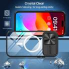 For  iPhone 14 Pro Max Clear Acrylic + PC + TPU MagSafe Lens Sliding Cover Full Coverage Phone Case(Black) - 2