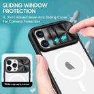 For  iPhone 14 Pro Max Clear Acrylic + PC + TPU MagSafe Lens Sliding Cover Full Coverage Phone Case(Black) - 3