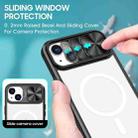 For iPhone 14 Plus Clear Acrylic + PC + TPU MagSafe Lens Sliding Cover Full Coverage Phone Case(Black) - 3