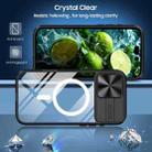 For iPhone 16 Plus Clear Acrylic + PC + TPU MagSafe Lens Sliding Cover Full Coverage Phone Case(Black) - 2