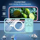 For iPhone 16 Plus Clear Acrylic + PC + TPU MagSafe Lens Sliding Cover Full Coverage Phone Case(Blue+Pink) - 2