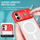 For iPhone 16 Plus Clear Acrylic + PC + TPU MagSafe Lens Sliding Cover Full Coverage Phone Case(The Chinese Red) - 3