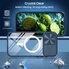 For iPhone 16 Clear Acrylic + PC + TPU MagSafe Lens Sliding Cover Full Coverage Phone Case(Navy Blue) - 2