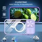 For iPhone 16 Clear Acrylic + PC + TPU MagSafe Lens Sliding Cover Full Coverage Phone Case(Purple) - 2