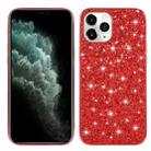 For iPhone 12 / 12 Pro Glitter Powder Shockproof TPU Protective Case(Red) - 1