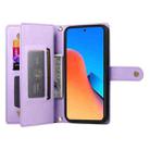 For Redmi 12 5G / 4G / Note 12R Nine Card-slot Zipper Wallet Bag Leather Phone Case(Purple) - 3