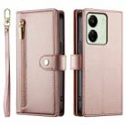 For Redmi 13R / Xiaomi Poco M6 Nine Card-slot Zipper Wallet Bag Leather Phone Case(Pink) - 2