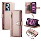 For Redmi Note 12 Pro / Xiaomi Poco X5 Pro Nine Card-slot Zipper Wallet Bag Leather Phone Case(Pink) - 1