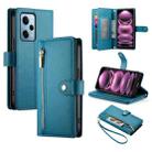 For Redmi Note 12 Pro / Xiaomi Poco X5 Pro Nine Card-slot Zipper Wallet Bag Leather Phone Case(Blue) - 1