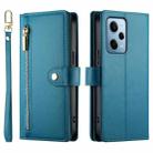 For Redmi Note 12 Pro / Xiaomi Poco X5 Pro Nine Card-slot Zipper Wallet Bag Leather Phone Case(Blue) - 2