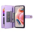 For Redmi Note 12 4G / Note 12R Pro Nine Card-slot Zipper Wallet Bag Leather Phone Case(Purple) - 3