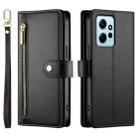 For Redmi Note 12 4G / Note 12R Pro Nine Card-slot Zipper Wallet Bag Leather Phone Case(Black) - 2