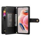 For Redmi Note 12 4G / Note 12R Pro Nine Card-slot Zipper Wallet Bag Leather Phone Case(Black) - 3