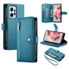 For Redmi Note 12 4G / Note 12R Pro Nine Card-slot Zipper Wallet Bag Leather Phone Case(Blue) - 1