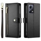 For Redmi Note 12 5G / Xiaomi Poco X5 Nine Card-slot Zipper Wallet Bag Leather Phone Case(Black) - 2