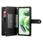 For Redmi Note 12 5G / Xiaomi Poco X5 Nine Card-slot Zipper Wallet Bag Leather Phone Case(Black) - 3