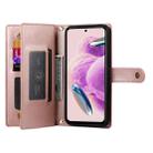 For Redmi Note 12S 4G / Note 11 4G Nine Card-slot Zipper Wallet Bag Leather Phone Case(Pink) - 3
