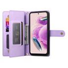 For Redmi Note 11S 4G Nine Card-slot Zipper Wallet Bag Leather Phone Case(Purple) - 3