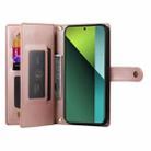 For Redmi Note 13 Pro 5G / Xiaomi Poco X6 Nine Card-slot Zipper Wallet Bag Leather Phone Case(Pink) - 3