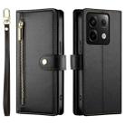 For Redmi Note 13 Pro 5G / Xiaomi Poco X6 Nine Card-slot Zipper Wallet Bag Leather Phone Case(Black) - 2