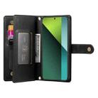 For Redmi Note 13 Pro 5G / Xiaomi Poco X6 Nine Card-slot Zipper Wallet Bag Leather Phone Case(Black) - 3