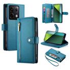 For Redmi Note 13 Pro 5G / Xiaomi Poco X6 Nine Card-slot Zipper Wallet Bag Leather Phone Case(Blue) - 1