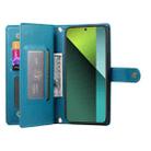 For Redmi Note 13 Pro 5G / Xiaomi Poco X6 Nine Card-slot Zipper Wallet Bag Leather Phone Case(Blue) - 3