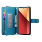 For Redmi Note 13 Pro 4G / Xiaomi Poco M6 Pro Nine Card-slot Zipper Wallet Bag Leather Phone Case(Blue) - 3