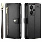 For Redmi Note 13 Pro+ Nine Card-slot Zipper Wallet Bag Leather Phone Case(Black) - 2