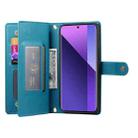 For Redmi Note 13 Pro+ Nine Card-slot Zipper Wallet Bag Leather Phone Case(Blue) - 3