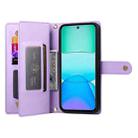 For Redmi 13 Nine Card-slot Zipper Wallet Bag Leather Phone Case(Purple) - 3