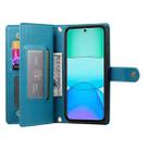 For Redmi 13 Nine Card-slot Zipper Wallet Bag Leather Phone Case(Blue) - 3