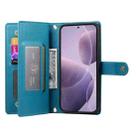 For Redmi K70 Nine Card-slot Zipper Wallet Bag Leather Phone Case(Blue) - 3