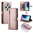 For Redmi 14C 4G Nine Card-slot Zipper Wallet Bag Leather Phone Case(Pink) - 1