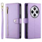 For Redmi 14C 4G Nine Card-slot Zipper Wallet Bag Leather Phone Case(Purple) - 2