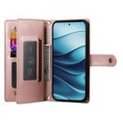 For Redmi Note 14 4G 163.25mm Global Nine Card-slot Zipper Wallet Bag Leather Phone Case(Pink) - 3
