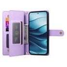 For Redmi Note 14 4G 163.25mm Global Nine Card-slot Zipper Wallet Bag Leather Phone Case(Purple) - 3