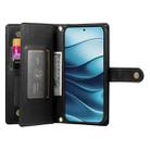 For Redmi Note 14 4G 163.25mm Global Nine Card-slot Zipper Wallet Bag Leather Phone Case(Black) - 3