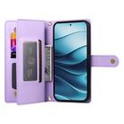 For Redmi Note 14 4G 164.84mm Nine Card-slot Zipper Wallet Bag Leather Phone Case(Purple) - 3