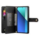 For Redmi Note 14 Pro 4G Nine Card-slot Zipper Wallet Bag Leather Phone Case(Black) - 3