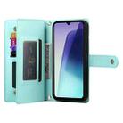For Redmi A5 4G 171.7mm / Xiaomi Poco C71 Nine Card-slot Zipper Wallet Bag Leather Phone Case(Mint Green) - 3