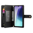 For Redmi A5 4G 171.7mm / Xiaomi Poco C71 Nine Card-slot Zipper Wallet Bag Leather Phone Case(Black) - 3